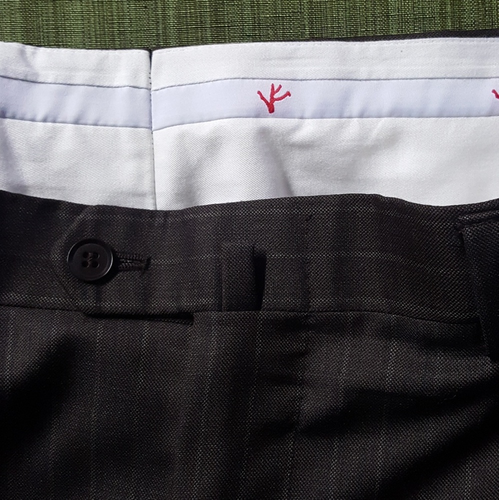 Isaia Striped Brown Wool Pants Size 56 IT